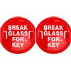 HOMSFOU Scatola di 2 chiavi escape, serrature per porta, armadietti, chiavi per rompere il, in plastica, colore rosso