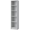 Arrocco Libreria Verticale a Colonna da Terra 50x31x183 cm, Libreria Salvaspazio a 5 Ripiani, Design Aperto per Ottimizzare lo Spazio, Ideale per Soggiorno, Ufficio e Camera da Letto