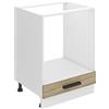 B BELINI GROUP Belini - Mobiletto da cucina da 60 cm di larghezza, SDP - Mobile da cucina senza piano di lavoro, con cassetti, rovere Sonoma