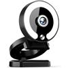 Elnwnnkc Auto Focuses Webcam 4K con anelli di controllo touch Luce Rotazione a 360 gradi incorpora in cancellazione microfoni USB Plug Play per computer desktop fotocamera con anelli luce
