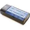 LLOYTRON - Caricabatteria universale per batterie ricaricabili AA/AAA/C/D / 9V (PP3) NiMh - Ricariche singole a tempo - B1531 - Nero