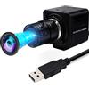 ELP Telecamera Web 1080P con obiettivo zoom da 2,8 - 12 mm, 2 MP, OV4689, 60 fps, grandangolo, Plug & Play per PC, desktop, messa a fuoco variabile, fotocamera industriale FHD USB,