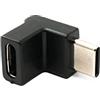 System-S Adattatore USB 3.1 tipo C maschio a femmina angolare cavo nero