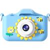 Faeymth Fotocamera digitale HD 96MPT Fotocamere ricaricabili con zoom Fotocamera compatta di girasole per bambini, blu