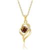 PAKORIO Collana curva moissanite elegante donna, 1ct VVS1, placcata oro 14K, ipoallergenica, catena 40-45cm, anti-ossidazione, regalo(Marrone)