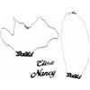 BLUSUPERSHOP artigianale COLLANA 45 cm personalizzata col tuo nome in argento 925 COLORE ARGENTO SCRIVI NOME MENTRE ACQUISTI ANNA MARIA PAOLA QUALSIASI NOME O SCRITTA IN OMAGGIO PORTACHIAVI