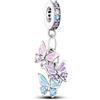 LIGHTDOG 925 Sterling Silver Bracelet Charm Ciondolo in perline compatibile con i braccialetti europei Pandora Bracciali Adatto per i regali di charms per bracciali da donna.