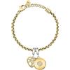 Morellato Drops Bracciali Donna in Acciaio, cristalli, IP Oro- SCZ1285