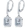 MICSAVI Orecchini Zircon da Donna in Argento 925, Pietre Pendenti rotondi/a forma di cuore/a forma di fiore/ovali/a goccia/quadrati, Gioielli per Moglie Mamma Fidanzata