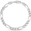 LeCalla Bracciale a catena ro in argento massiccio 925 | Bracciale a catena ro italiano taglio diamante per donna uomo Made in Italy (7, 7.5, 8, 8.5, 23 cm), Length 7 IN (Women Small & Men
