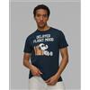 Mc2 Saint Barth T-shirt Blu Scuro Con Stampa Da Uomo Mc2 Saint Barth