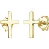 Elli PREMIUM Orecchini da donna, croce classico 375 oro giallo - 0309130214