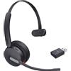Yealink WH64 Hybrid Mono Cuffie On-Ear DECT / Bluetooth Nero Teams