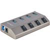 STARTECH Dockingstation USB-C Hub 4 Porte Autoalimentato Grigio USB 3.0