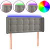 vidaXL Testiera LED Grigio chiaro 103x16x78/88 cm Velluto
