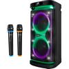 Big Buy Cooking Altoparlante rumbleboss xl phoenix 160w rms 7000 mah batteria funzione karaoke 2 microfoni wireless inclusi