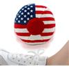 Generic Tasche per piedi patriottiche - 6 cm (1 pezzo) in cotone imbottito con sacco di sabbia | Stelle patriottiche e strisce Kick Ball, sacca traspirante per esercitazioni per bambini principianti Beach