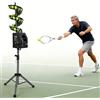 SENJINGHUA Lanciatore di palline da tennis con telecomando, velocità regolabile (2-3 s), altezza (1,4-2,6 m), frequenza e oscillazione a 48°, per esercitazioni da soli, club, scuole, tutte le età