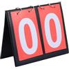 HEMOTON Tabellone Segnapunti per Basket in PVC Rosso Design Semplice, Punteggio Chiaro e Intuitivo, Bordi Lisci, per Partite di Calcio e Nuoto