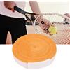 Stylebest Nastro per Impugnatura per Racchetta in Fibra di Poliestere 10M con Design Antiscivolo per Appassionati di Badminton e Tennis Materiale Morbido e Traspirante Bianco Arancione (Bianca)