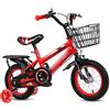 ACAGALA Bicicletta per bambini, 14 pollici, in acciaio al carbonio, con ruote antiscivolo, freno anteriore, freno a contropedale, manubrio regolabile e sellino, per 2-6 anni, colore rosso