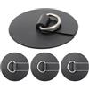Generico Anelli a D per kayak 4 pezzi - Attacco in acciaio inossidabile PVC 8 cm | Toppa Gancio Pagaia Canoa Surf Corda di supporto gonfiabile Pesca marina Campeggio Accessorio resistente ai viaggi
