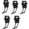 Didiseaon Set 5 Tappi di Scarico in Nailon Nero per Kayak e Canoa, Accessori per Campeggio Funzione Anti Infiltrazione e Protezione dall'entrata D'Acqua