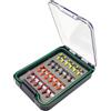 Qitewwrme 24 Pezzi Kit Mosche da Pesca a Mosca, Mosche Secche, Umide, Ninfe e Zanzare, con Scatola Porta Mosche, per Trota, Spigola, Trota di Mare e Salmone