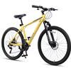 AVASTA Mountain bike da 26 pollici, per uomini e donne, per adulti, con telaio in acciaio ad alta resistenza e freni a doppio disco, sospensione anteriore, cambio a 21 velocità, colore nero