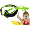 dzqad Occhiali con naso, maschera anti-appannamento a visione larga, con tappi per le orecchie, occhiali da nuoto | per ragazzi e ragazze 4 ai 16 anni, acqua, spiaggia, estate, piscina,