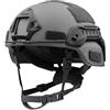 Generic NIJ IIIA Rated UHMW PE Casco tattico MICH 2000 Fast PJ Style casco con supporto NVG ARC Rails e fodera comfort per Airsoft e pattuglia (verde)