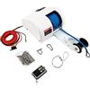 HIJNXG Verricello elettrico da 12 V, per barca, verricello d'ancora, con telecomando wireless, argano d'acqua salata marina, con ruota di ancoraggio pre-avvolta da 30 m, 25 lbs
