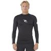 RIP CURL Waves - Maglia da Uomo a Maniche Lunghe, Protezione Solare UPF 50, Colore Nero, Nero, XXL