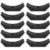 Tufgo Set di 10 supporti per manubri in gomma con aperture multiple a vite, progettato per palestra e fitness club di stoccaggio di manubri (A)