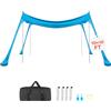 VEVOR Tenda Parasole Portatile da Spiaggia per Esterno Protezione Solare UPF 50+ 3 x 3 x 2 m, Parasole da Spiaggia con Pali di Supporto Ancoraggio Tenda Portatile per Campeggio Viaggio Pesca, Blu