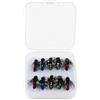 Micro Traders Kit di 10 esche artificiali per la pesca a mosca, esche artificiali per spigola, trota, salmone, mosche secche, mosche bagnate, filanti, ninfe, 10 x 15 mm