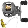Generic Combo da pesca, canna da pesca Combo | Set canna e mulinello con esche | Mulinelli per lancio a lunga distanza | Mulinello da baitcasting liscio, in fibra di carbonio per principianti