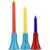 LuoAXINN Tee da Golf Tee da Golf in plastica con Parte Superiore Ammortizzata in Gomma, Colori Misti, Confezione 30 Pezzi, Tee in, Casuali, for esercitarsi nel, 3 Misure(72mm 30pcs)
