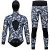Eacam Muta da Sub da 3 Mm Muta Immersione Set Pesca Subacquea Con Cappuccio SCR Neoprene Protezione per il Torace Cappuccio Staccabile Bordi in Nylon per il Surf Pesca in Ap (L)