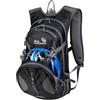 FLEXMAN Zaino per Casco da Moto, Zaino per Idratazione da Bicicletta Impermeabile da 20 Litri con Tasche Multiple per Attività All'Aperto (Nera)