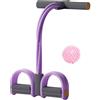 Dybnuhoc Attrezzatura elastica per allenamento dimagrante, fascia resistente ai pedali con manico, 26,5 x 46 cm, attrezzo a 4 tubi, accessorio affidabile per allenamenti di tutto il corpo e migliorare la
