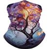 Generic Colorful Flower Butterfly Tree Ghetta da Collo 25X50cm Sciarpa A Mezza Faccia Elastico Antipolvere Scaldacollo per Yoga Arrampicata Pesca