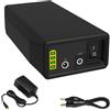 JHKJ Batteria al Litio Portatile da Esterno 12V 6000mAh, Batteria al Litio di Ricambio con Caricabatterie e Cavo di Collegamento per Altoparlanti/Monitor/Router