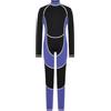 TiaoBug Bambini Tuta Immersioni Tuta In Neoprene Protezione Solare Beachwear Immersione Ragazzi Adolescenti One Piece Swimsuit Estate Viola 5-6 anni