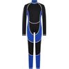 TiaoBug Bambini Tuta Immersioni Tuta In Neoprene Protezione Solare Beachwear Immersione Ragazzi Adolescenti One Piece Swimsuit Estate Blu reale 5-6 anni