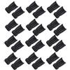 POPETPOP 24 Pezzi Connettori in Pom per Zaini e Cinture, Clip Nera Resistente per Accessori da Trekking e Uso Outdoor Fissaggio Rapido