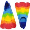 Generic Rainbow - Pinne da nuoto per bambini, in silicone, corte e comode, morbide, per bodyboard e snorkeling, per nuoto sul , anti vesciche, flessibili, leggere