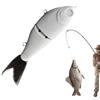 Generico Esche da pesca vuote, esche non verniciate,2 segmenti Glide Bait Soft Tail | Accessorio da pesca, esca artificiale per trota salmonata