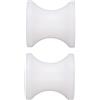 HEEPDD Rullo di Prua per Rimorchio per Barche in Nylon 2x1,97 Pollici Bianco con Foro da 8 Mm per Rimorchi per Barche, Yacht, Motoscafo, Sostituzione in Gomma