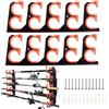 SKIKHN Horizontal Fishing Rod Holder Portacanne, Portacanne da Pesca per Garage con Gomma PU Morbida, Rastrelliera Canne da Pesca Orizzontale, Fishing Rod Holder per Garage e Cabina Seminterrato